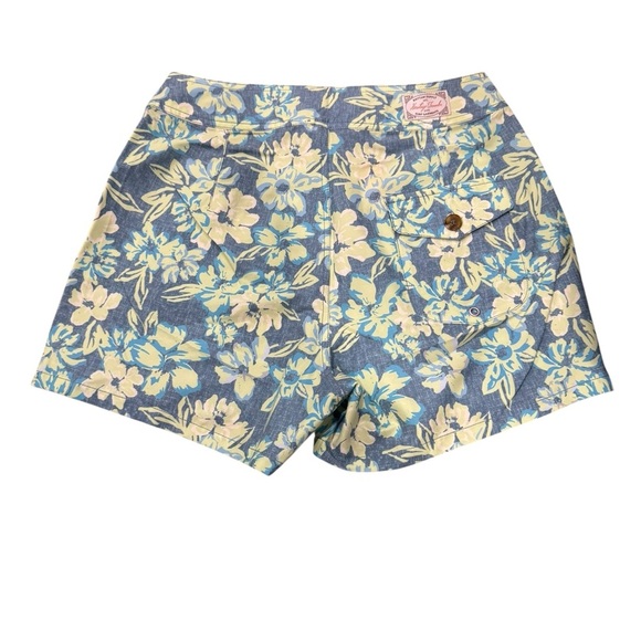 Rhythm Blue and Green Floral Surf Shorts Free People US Sz 8 made in Australia - Picture 5 of 10